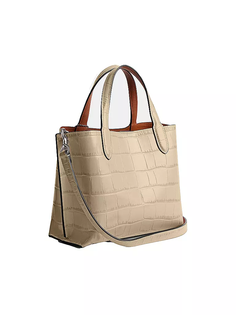 COACH | Ledertasche - Umhängetasche WILLOW TOTE 24 CROCO | creme