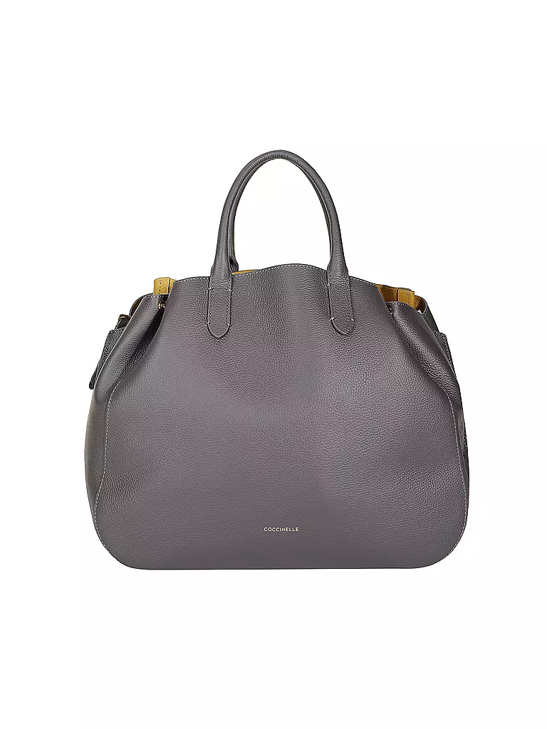 COCCINELLE Ledertasche Henkeltasche COCCINELLESOFT WEAR grau