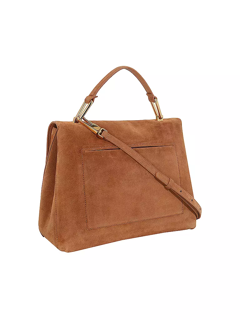 COCCINELLE | Ledertasche - Henkeltasche LIYA  SUEDE | camel