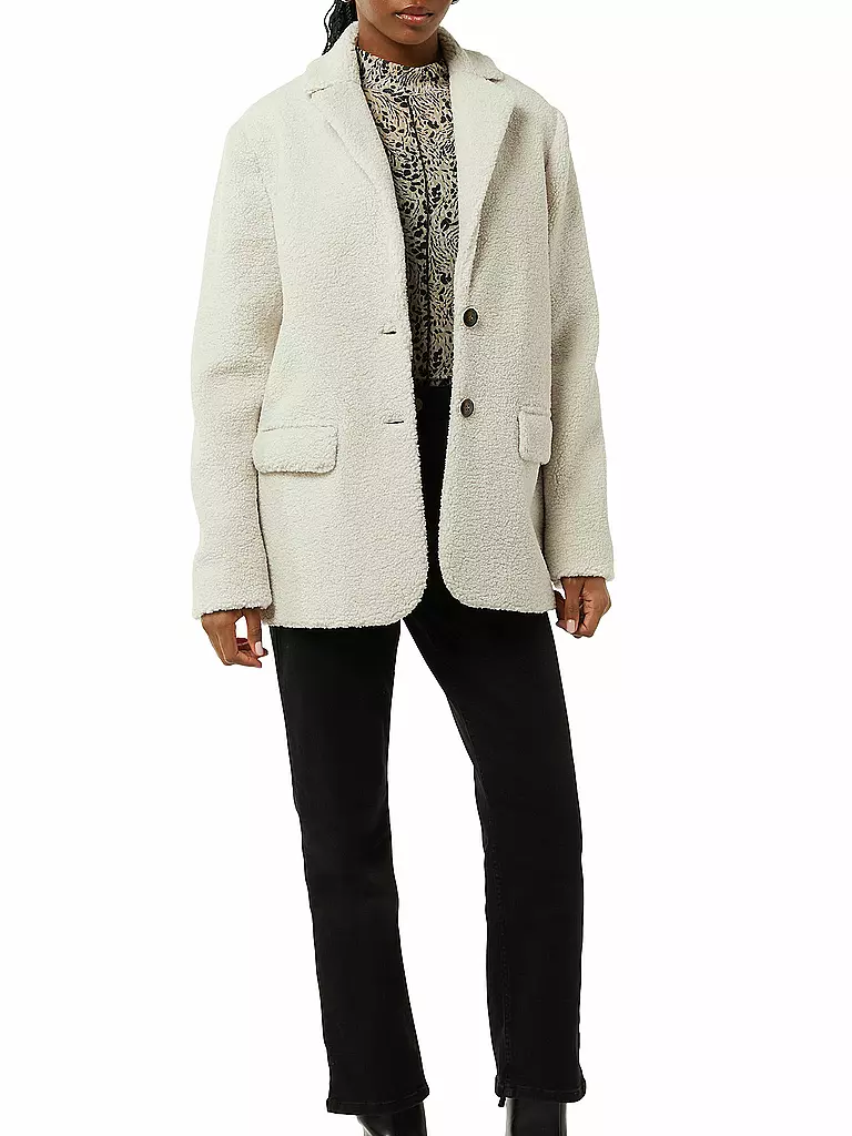 COMMA IDENTITY | Blazer in Felloptik | creme