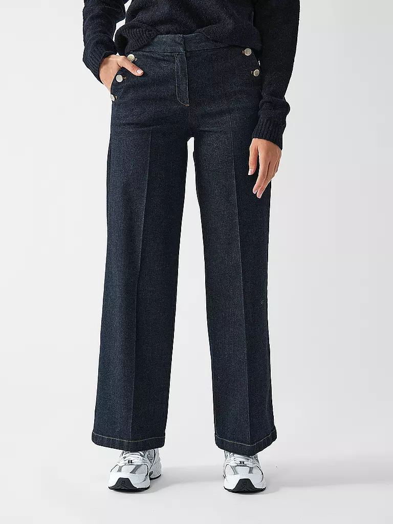 COMMA | Jeans Wide Leg | dunkelblau