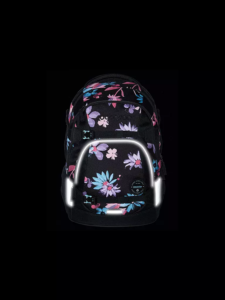 COOCAZOO | Schulrucksack MATE Floral Artnight  | schwarz