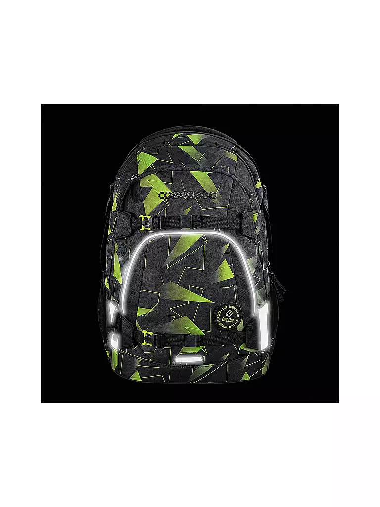 COOCAZOO | Schulrucksack MATE Lime Flash | schwarz