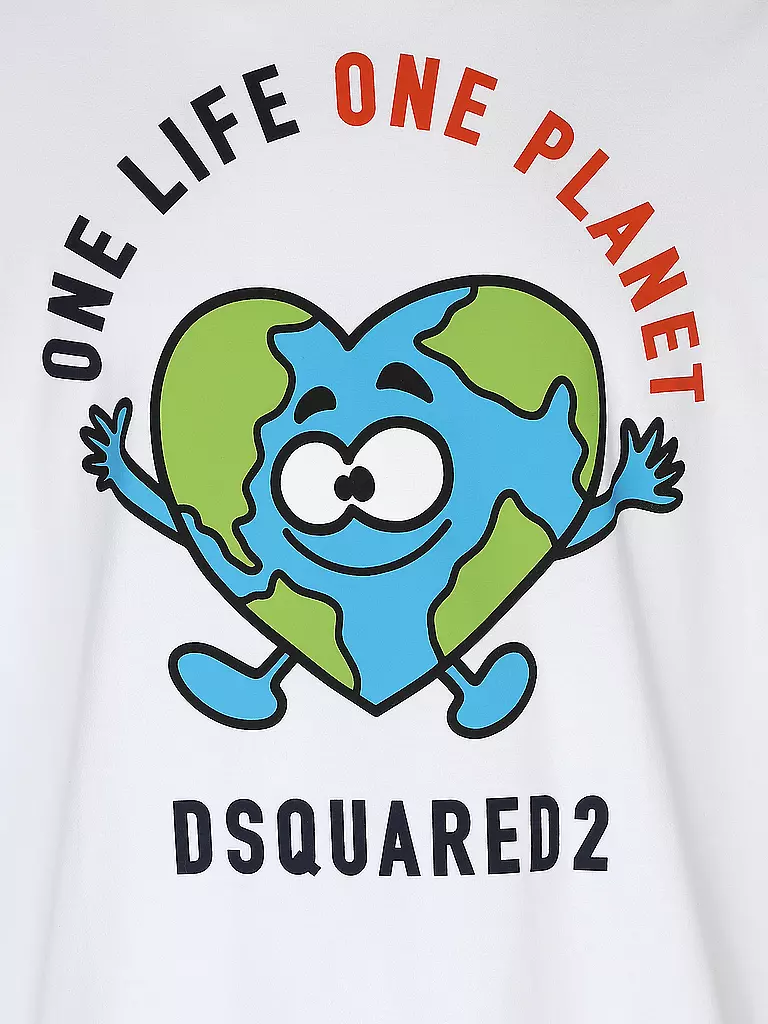 DSQUARED2 | T-Shirt BUDDY EARTH | weiss