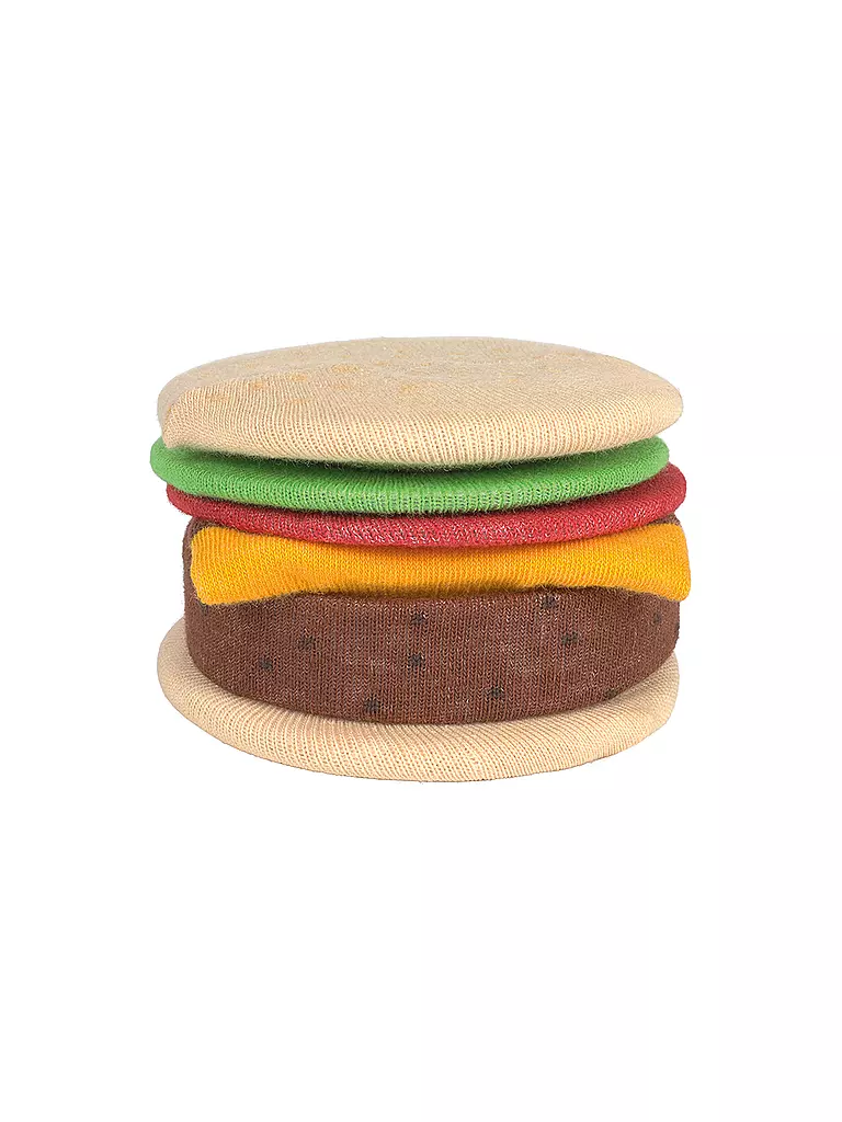 EAT MY SOCKS | Socken 36-45 CHEESEBURGER rotgelbgruen | bunt