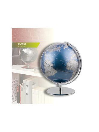 EMFORM |  Tischglobus - Planet 25cm metallic-blau/silber