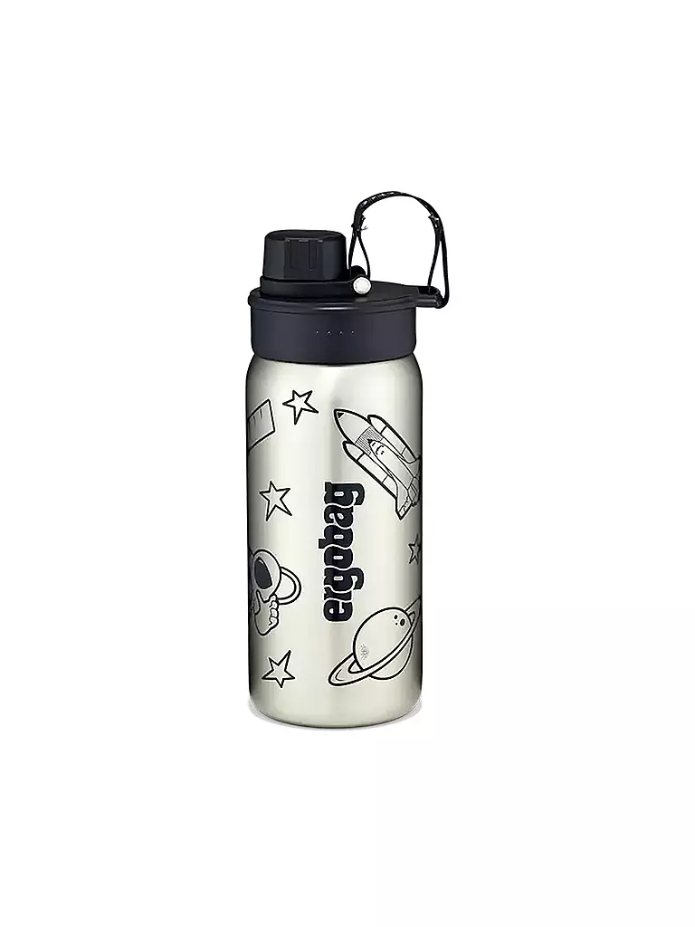 ERGOBAG | Edelstahl Trinkflasche 0,5L Black | schwarz