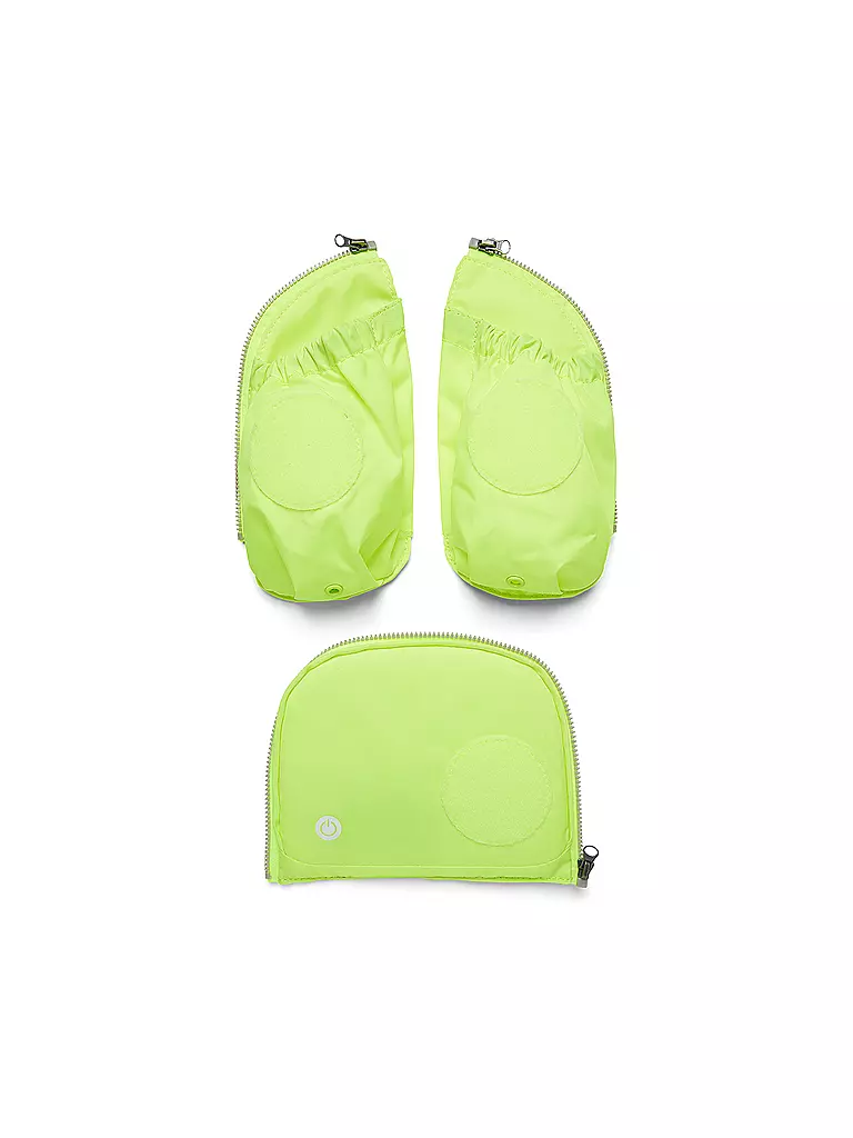 ERGOBAG | Fluo LED Seitentaschen Zip-Set Gelb | gelb