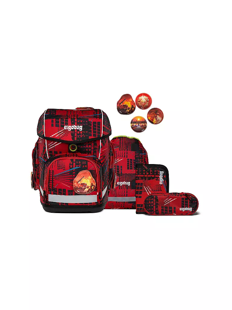 ERGOBAG | Schultaschen Set 5tlg CUBO | rot