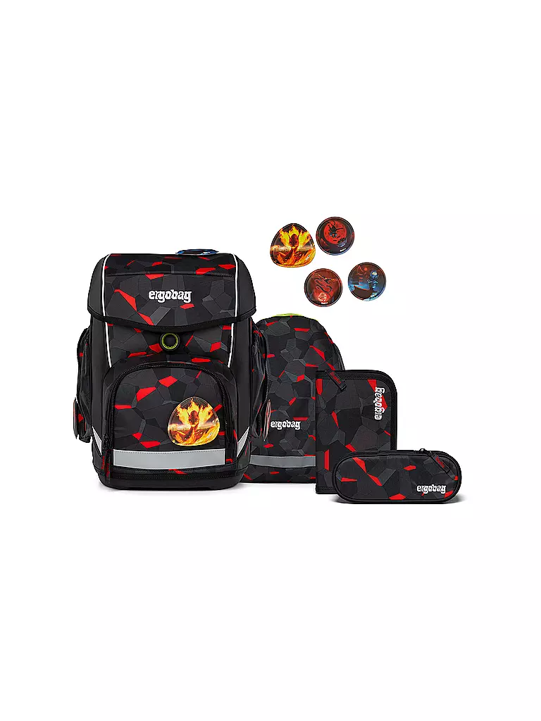 ERGOBAG | Schultaschen Set 5tlg CUBO | schwarz