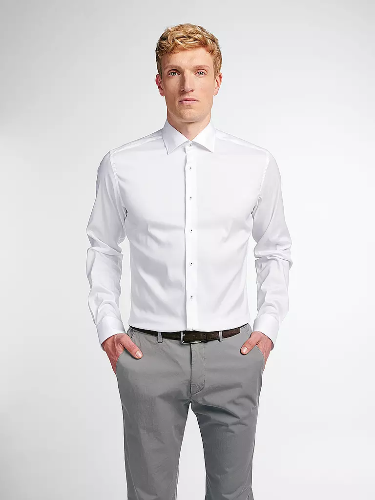 ETERNA | Hemd Slim Fit Performance | weiß