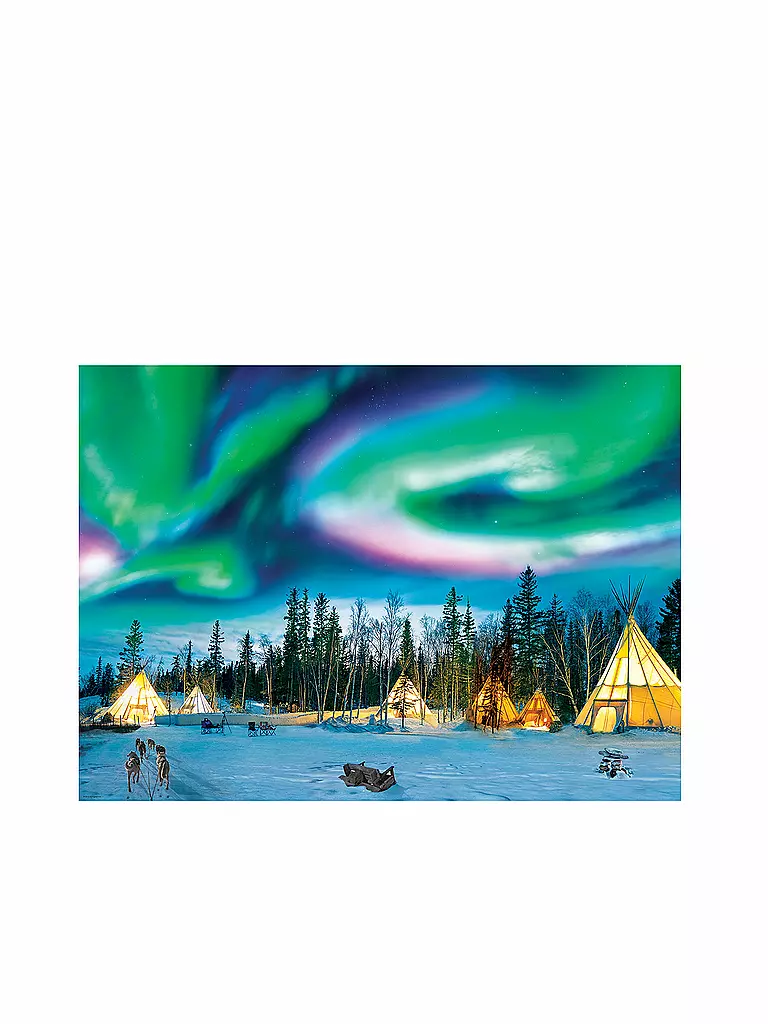 EUROGRAPHICS | Puzzle - Northern Lights - Yellowknife (1000 Teile) | bunt