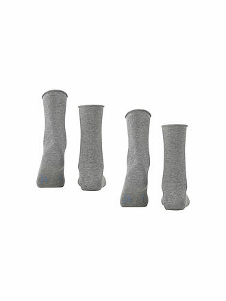 FALKE | Happy Socken 2er Pkg light grey mel.