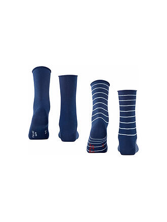 FALKE |  Sneakersocken Happy Stripe 2er Pkg royal blue