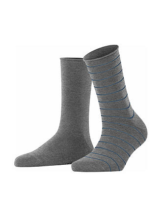 FALKE | Sneakersocken Happy Stripe 2er Pkg light greymel.