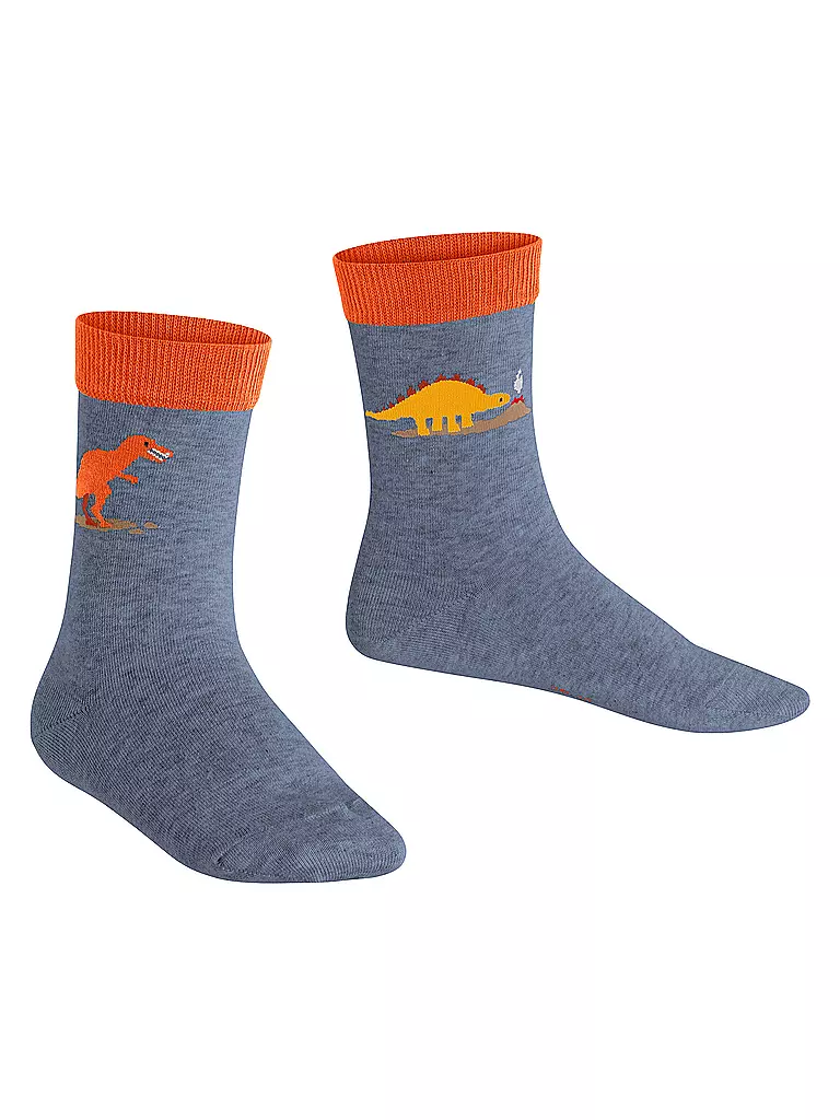 FALKE | Jungen Socken DINOSAURS light jeans | grau