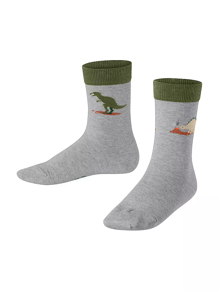 FALKE | Jungen Socken DINOSAURS LT heather  | grau