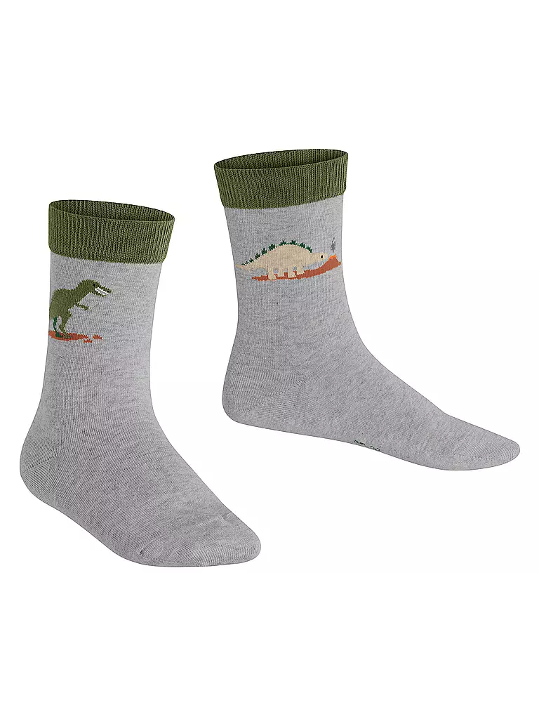 FALKE | Jungen Socken DINOSAURS LT heather  | grau