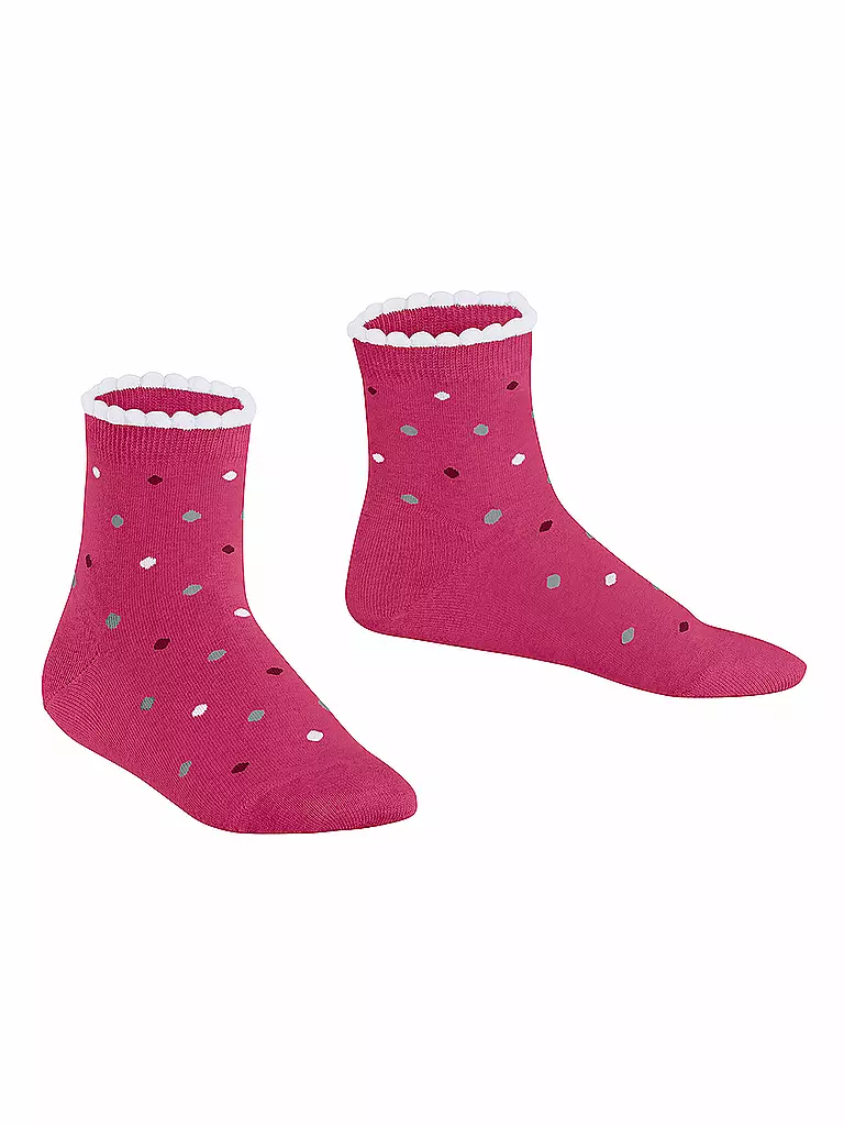 FALKE | Kinder Socken MULTIDOT fuchsia | hellgrau