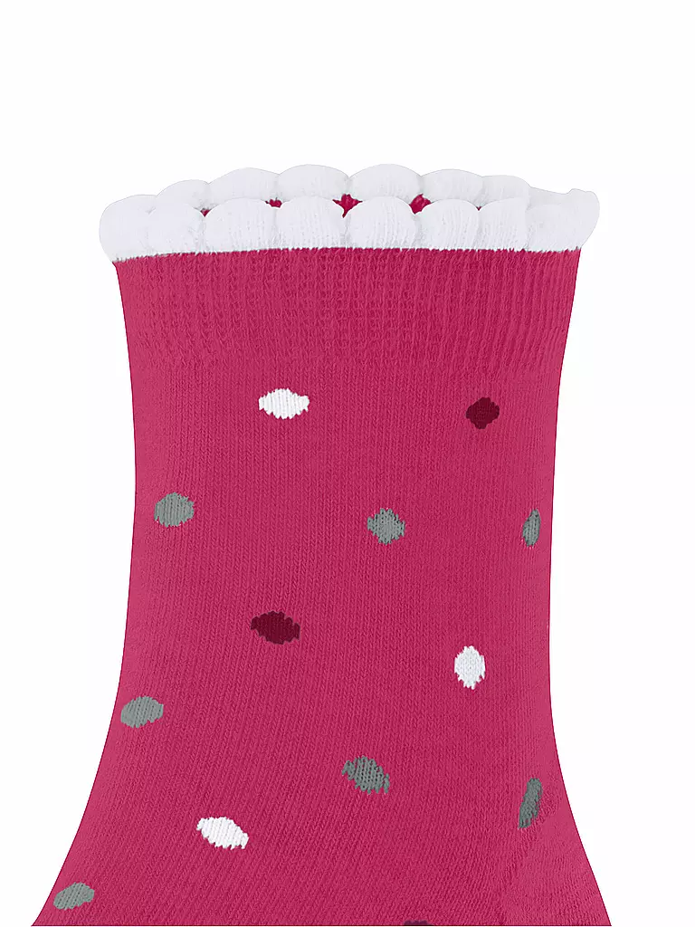 FALKE | Kinder Socken MULTIDOT fuchsia | hellgrau