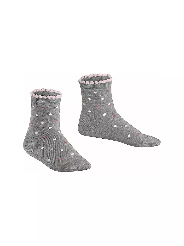 FALKE | Kinder Socken MULTIDOT light grey | rot