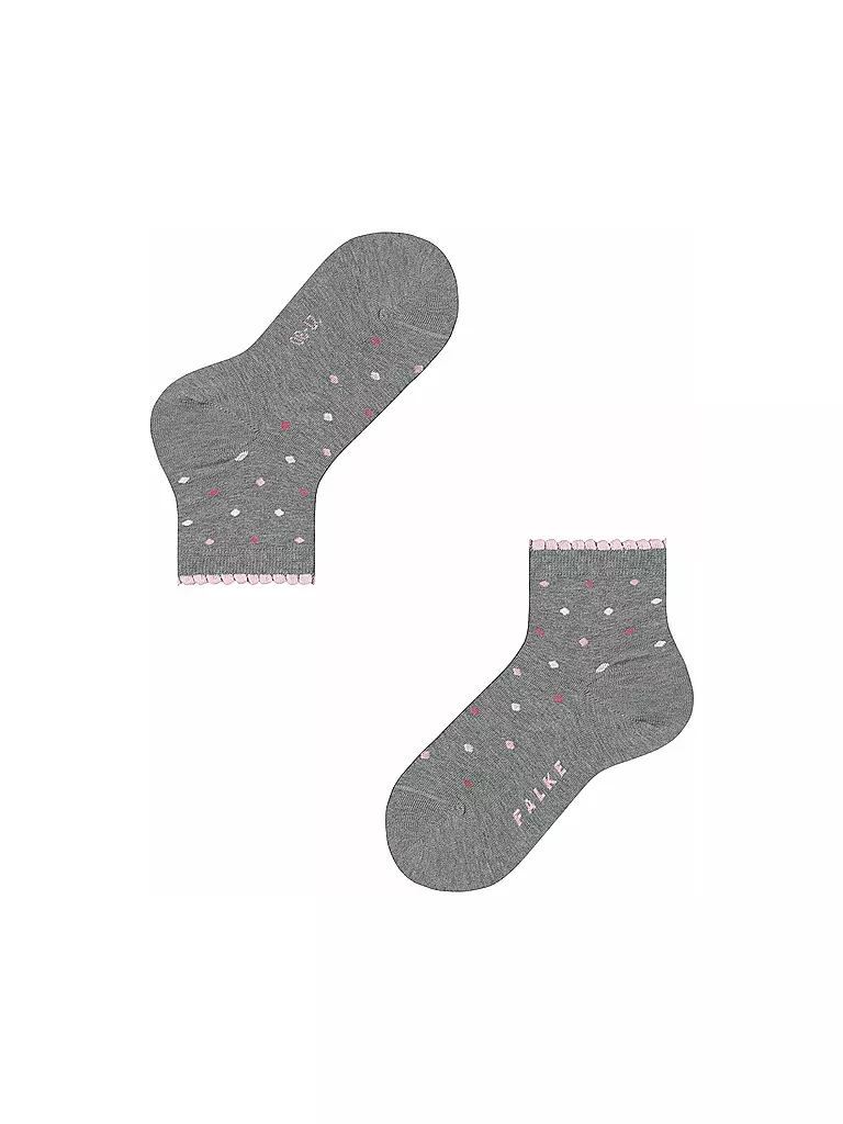 FALKE | Kinder Socken MULTIDOT light grey | rot