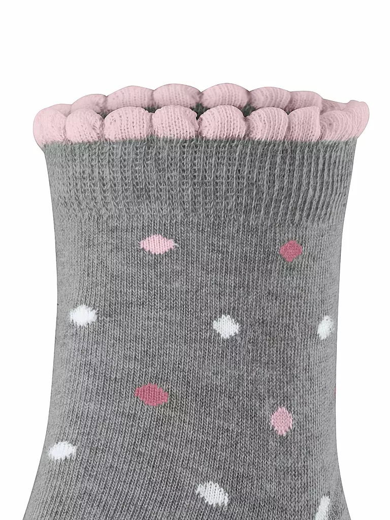 FALKE | Kinder Socken MULTIDOT light grey | rot