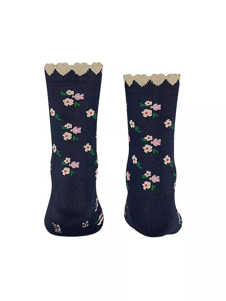 FALKE | Mädchen Socken DITSY FLOWERS space blue | rot