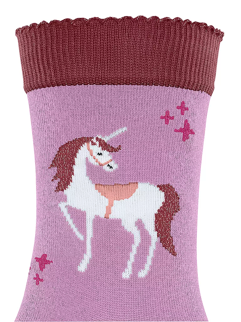 FALKE | Mädchen Socken MAGIC UNICORN candy pink | dunkelblau