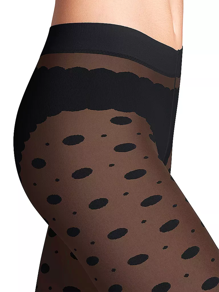 FALKE | Modestrumpfhose SNOW DOT black | beige