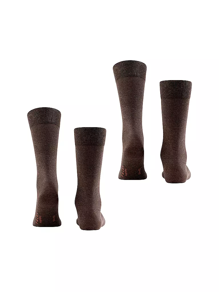 FALKE | Socken 2er Pkg HAPPY dark brown | blau