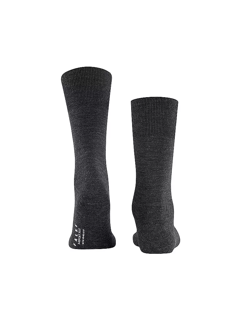 FALKE | Socken AIRPORT PLUS anthracite melange | schwarz