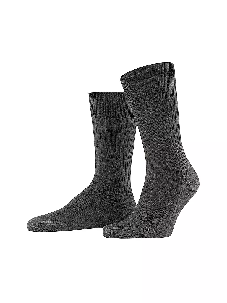 FALKE | Socken BRISTOL PURE anthracite mel. | grau