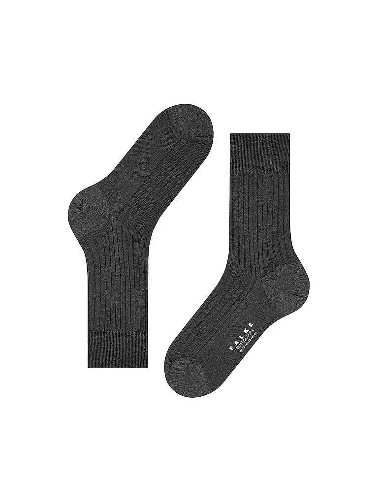 FALKE | Socken BRISTOL PURE anthracite mel. | schwarz