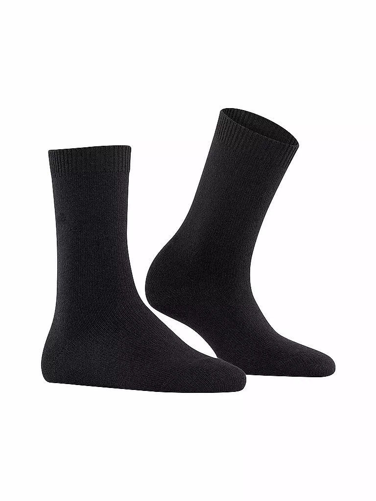 FALKE | Socken COSY WOOL black | hellgrau