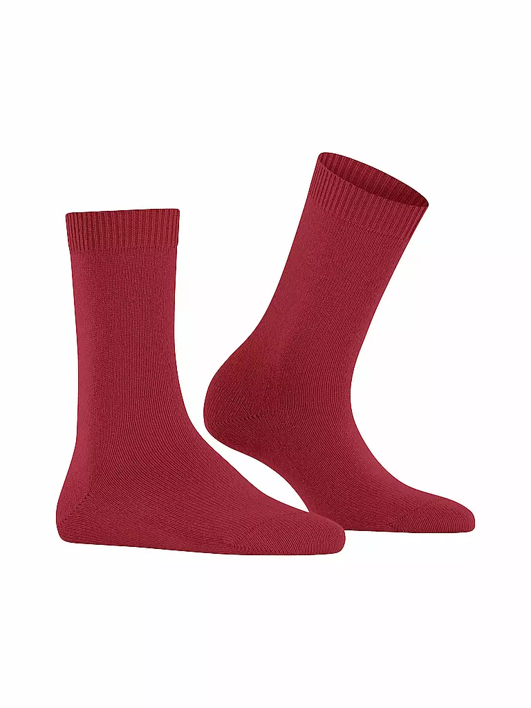 FALKE | Socken COSY WOOL scarlet | hellgrau