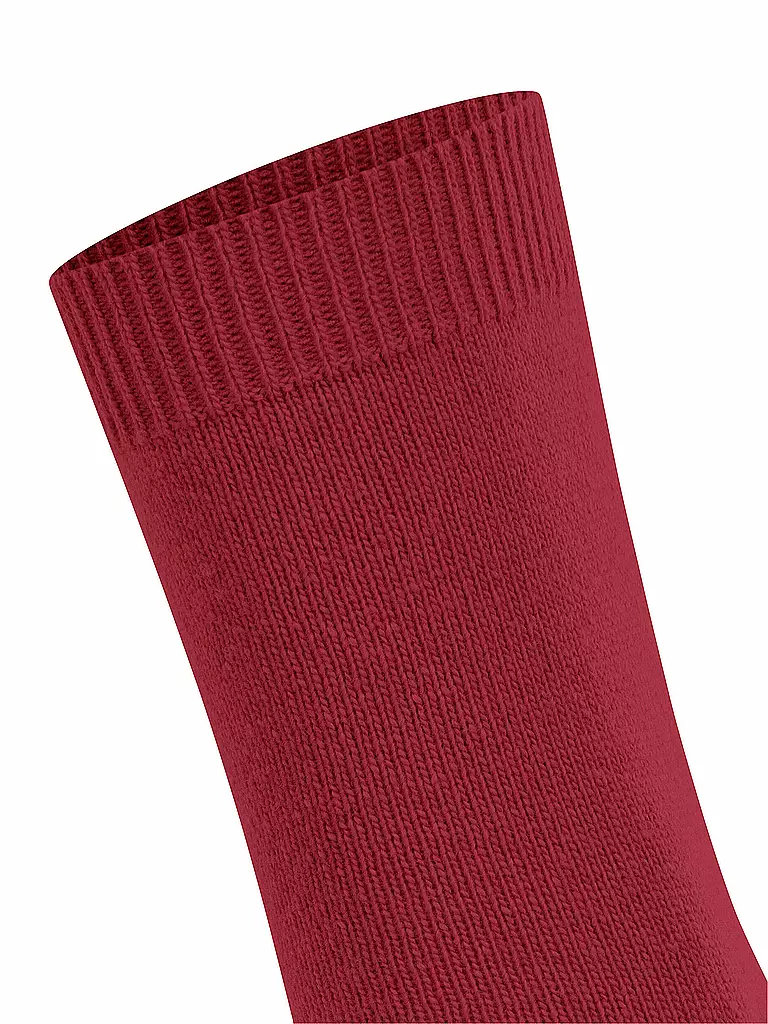 FALKE | Socken COSY WOOL scarlet | hellgrau