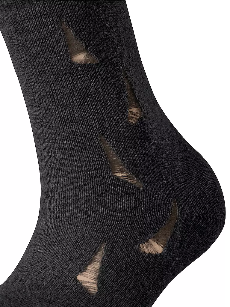 FALKE | Socken DISTRESSED black | creme