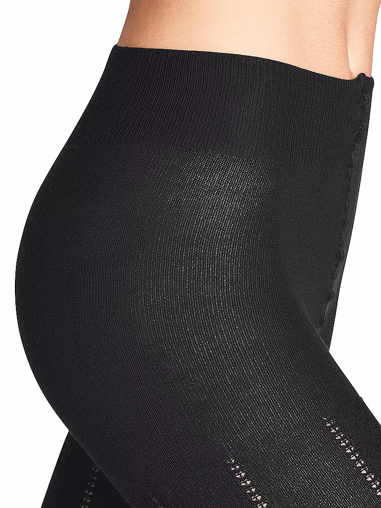 FALKE | Strickstrumpfhose NEEDLEPOINT black | schwarz