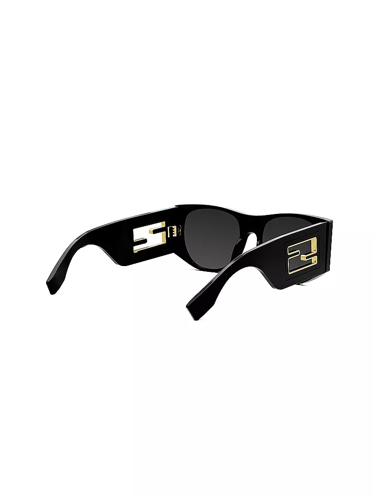 FENDI | Baguette schwarze ovale Sonnenbrille | schwarz