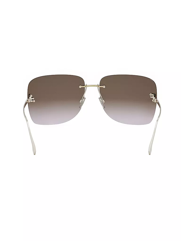 FENDI | FENDI First Crystal gelbe eckige Sonnenbrille | gold