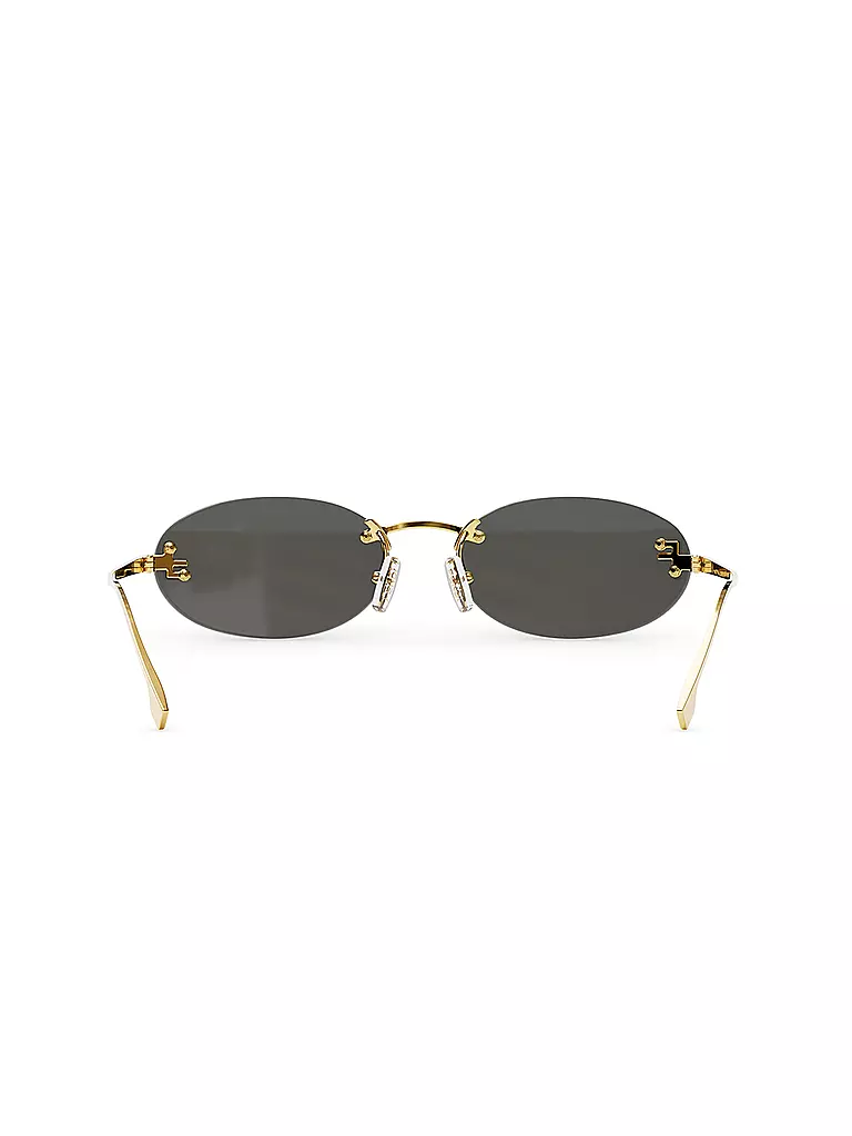 FENDI | FENDI First Crystal goldene ovale Sonnenbrille | gold