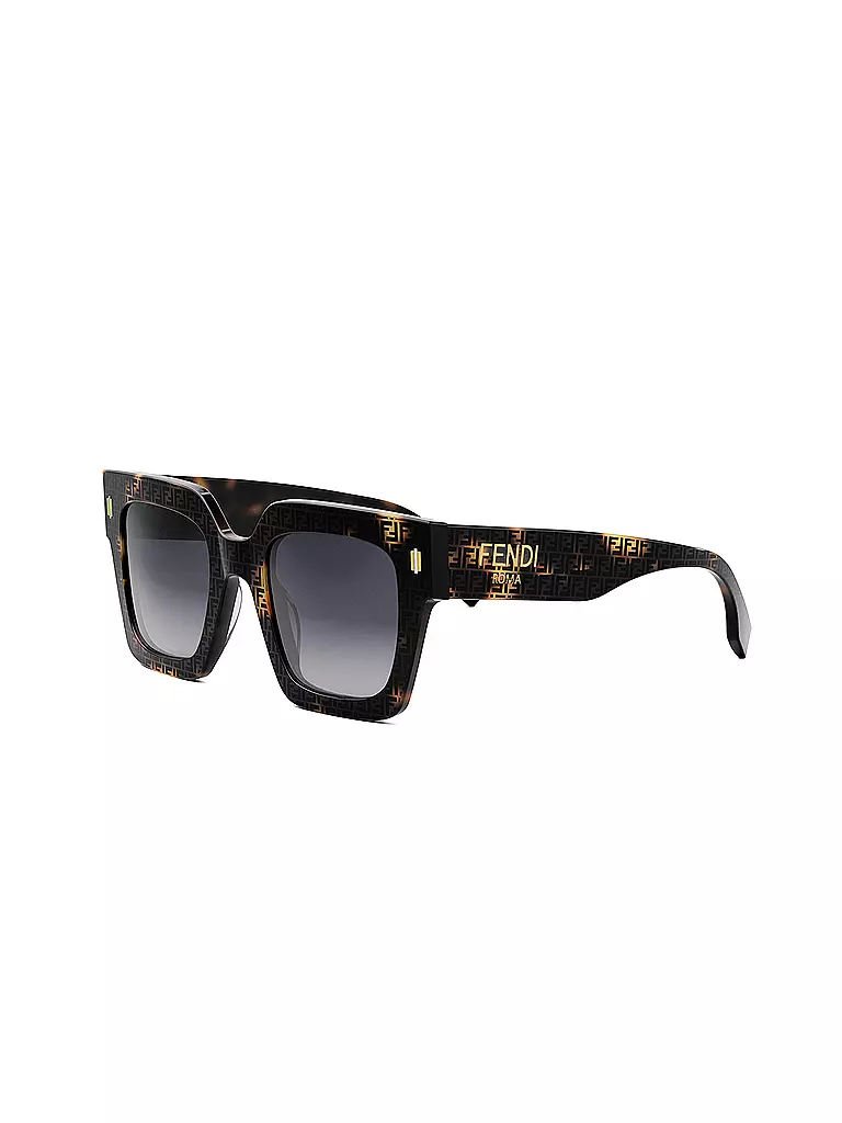 FENDI | FENDI Roma Havana eckige Sonnenbrille | braun