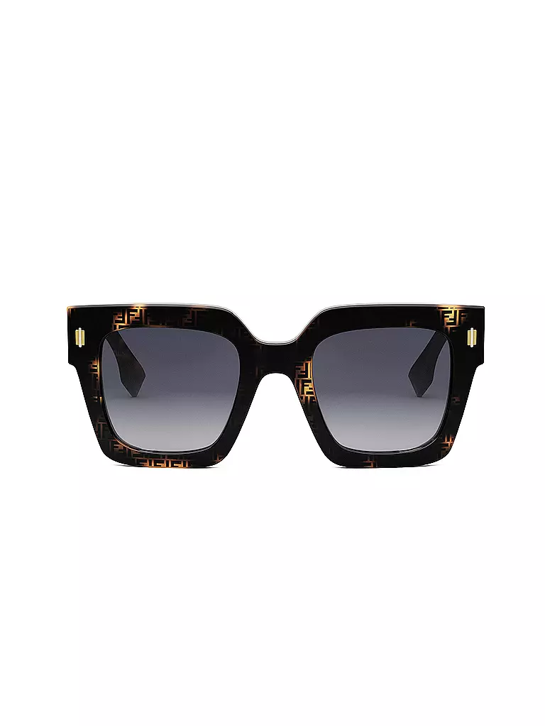 FENDI | FENDI Roma Havana eckige Sonnenbrille | schwarz