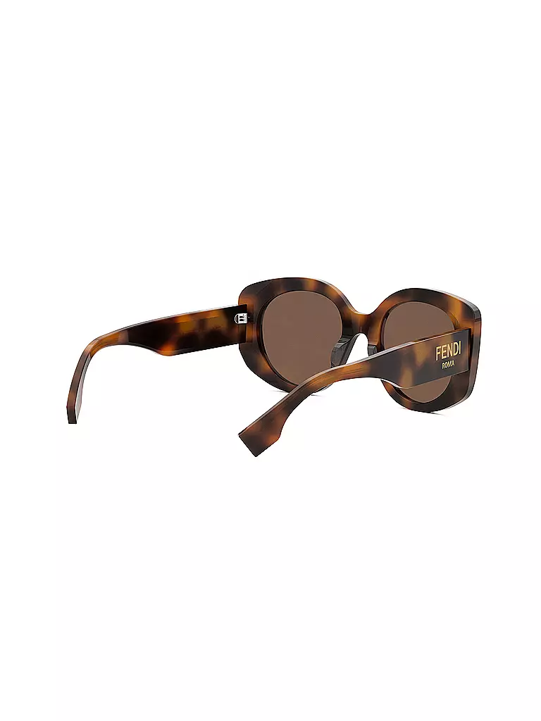 FENDI | FENDI Roma havana runde Sonnenbrille | schwarz