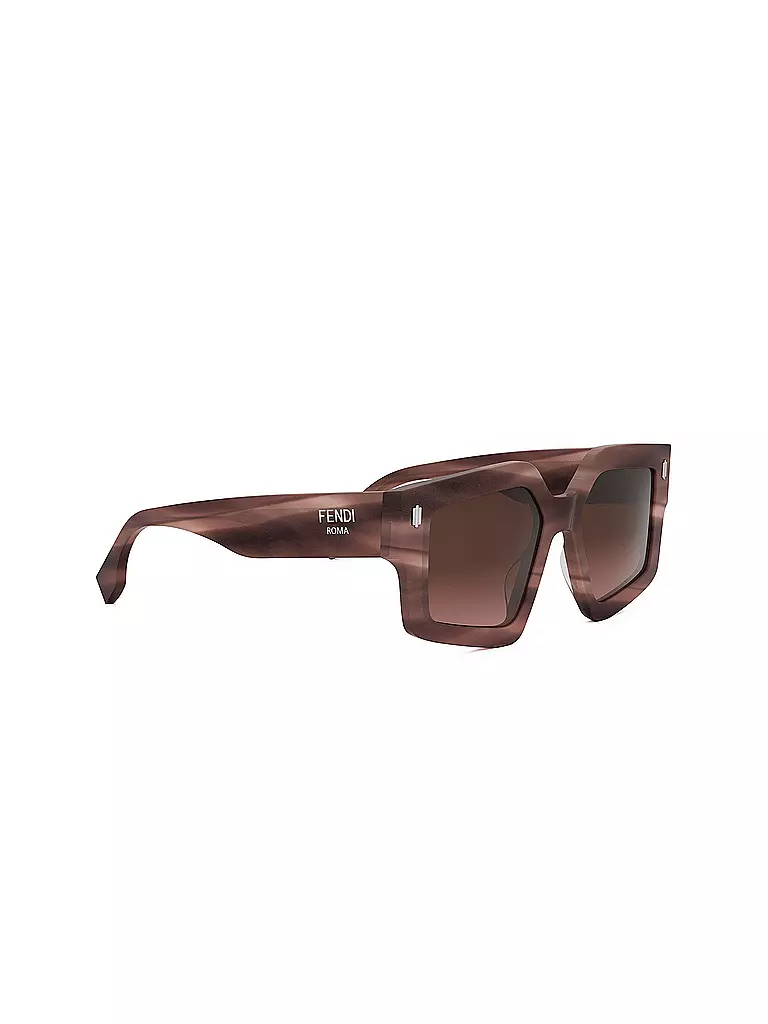 FENDI | FENDI Roma rose eckige Sonnenbrille  | braun