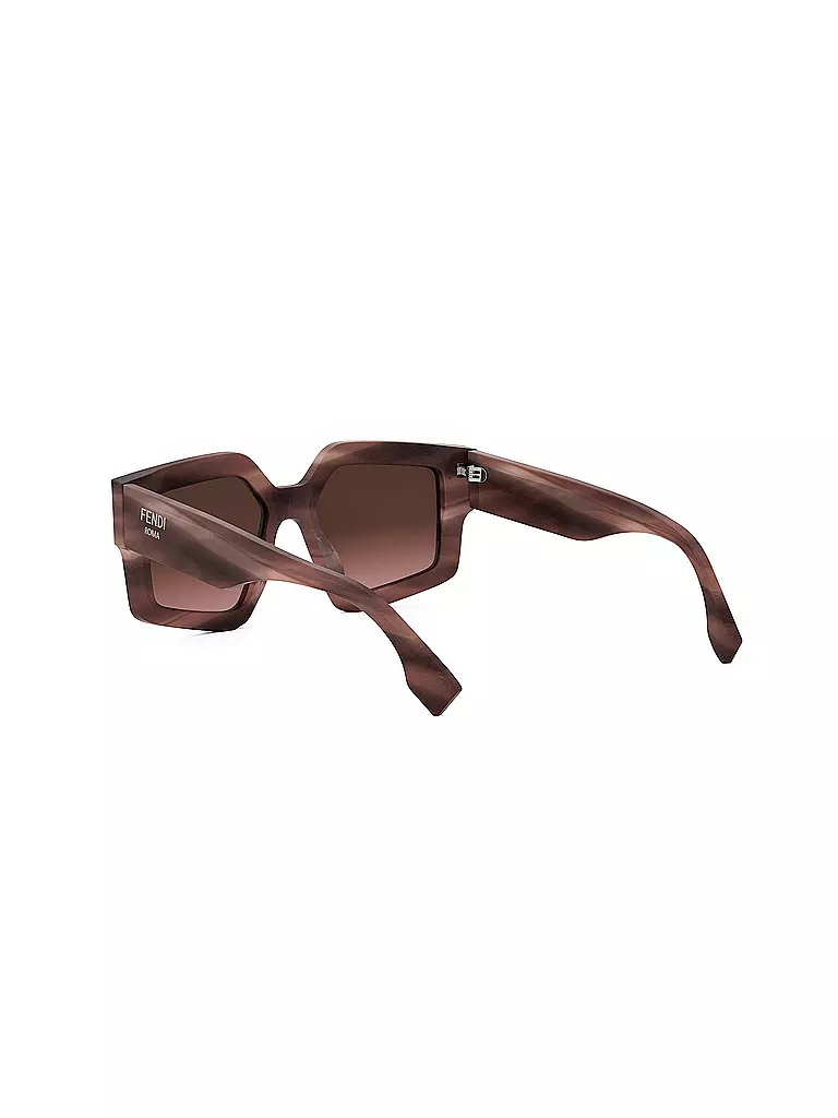 FENDI | FENDI Roma rose eckige Sonnenbrille | schwarz