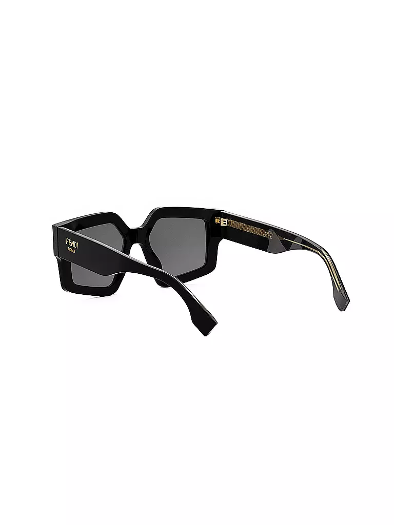 FENDI | FENDI Roma schwarze eckige Sonnenbrille  | schwarz