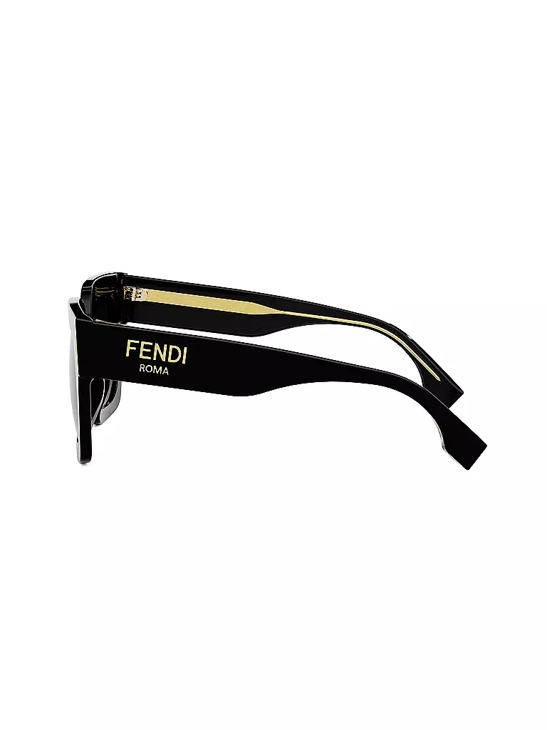 FENDI | FENDI Roma schwarze eckige Sonnenbrille | schwarz