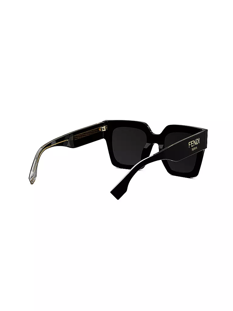 FENDI | FENDI Roma schwarze eckige Sonnenbrille | schwarz